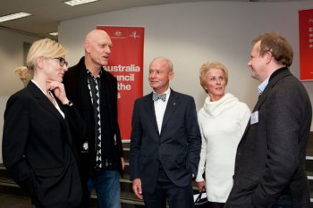 Cate Blanchett, Peter Garrett, James Strong, Jeanne-Claude Strong and Andrew Upton. Image by Jaime Williams
