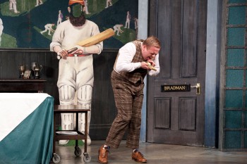 Owain Arthur at Sydney Theatre in the National Theatre of Great Britain’s One Man, Two Guvnors. Image by Lisa Tomasetti