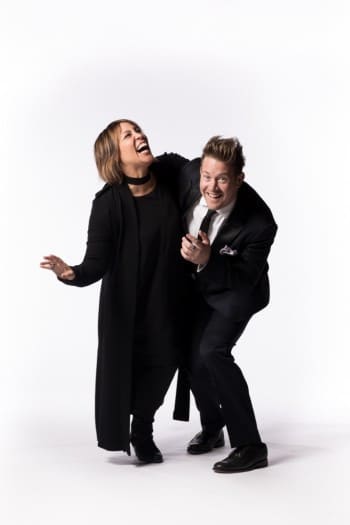 2015 Twisted Broadway Hosts Kate Ceberano and Eddie Perfect. Photo by Kayzar Bhathawall