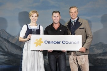 Amy Lehpamer and Cameron Daddo from The Sound Of Music and Shannan Ponton from Cancer Council