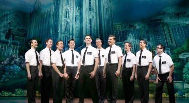 Ryan Bondy, Nyk Bielak and the Elders from THE BOOK OF MORMON. Image by Jeff Busby