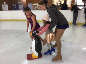 Local ice skaters helping out at the Disney on Ice, Frozen morning tea. Image by Jemma Lanyon.