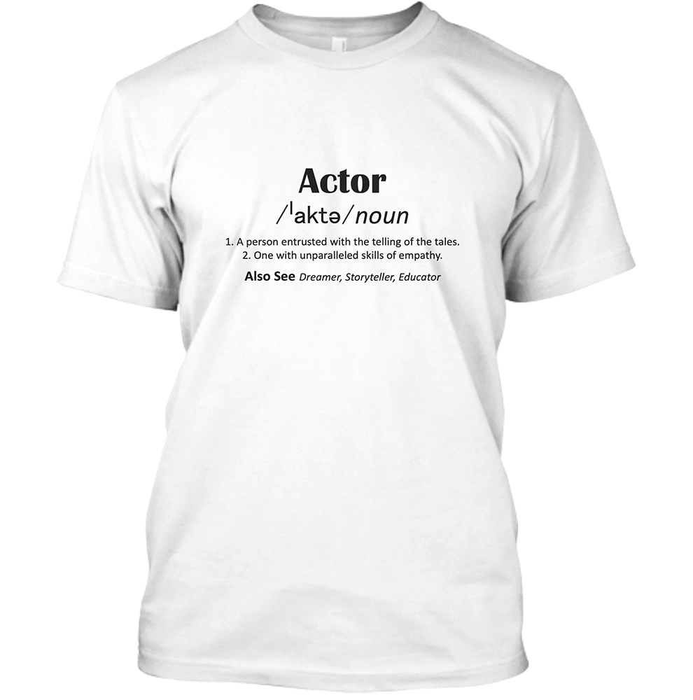 Actor White Men's Crew Neck T-Shirt