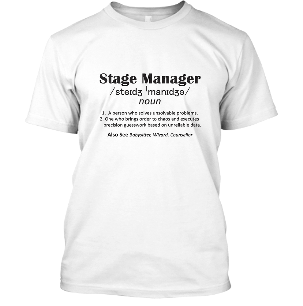 Stage Manager Men's White Crew Neck T-Shirt